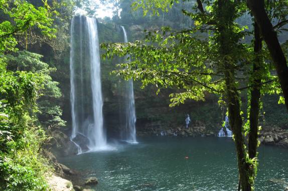 A cachoeira de Misol-Ha, próxima à Palenque, em Chiapas, no sul do México